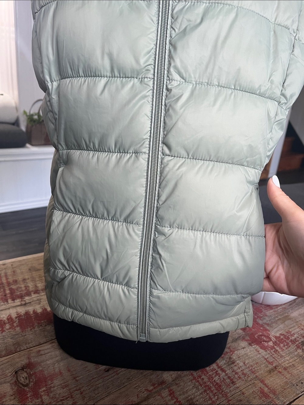 Love Tree Sage Green Quilted Puffer Vest - Picture 2 of 9